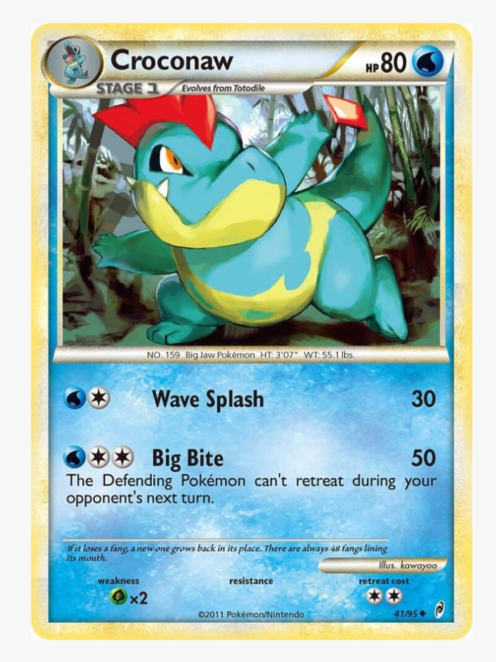 Croconaw Call of Legends Pokemon Trading Card